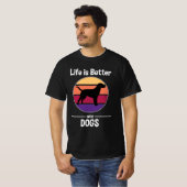 Retro Dogs lover Shirt (Vorne ganz)