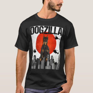 Retro Dogzilla Japanese Doberman T-Shirt