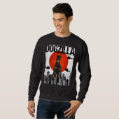 Retro Dogzilla Japanischer Dobermann Sweatshirt (Vorne ganz)