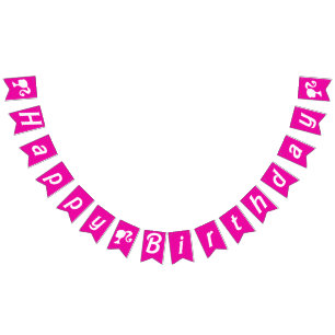 Retro Dolly, Lass uns ins Party gehen! Heiß rosa G Wimpelkette