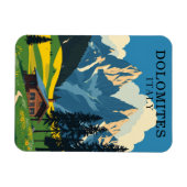 Retro Dolomites Italien Reisen Souvenir Magnet (Horizontal)