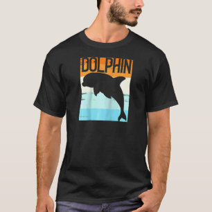 Retro Dolphin Ocean Animal Sea Dolphin Raglan Base T-Shirt