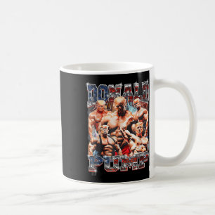 Retro Donald Pump Gym Collage Foto Meme Funny Kaffeetasse