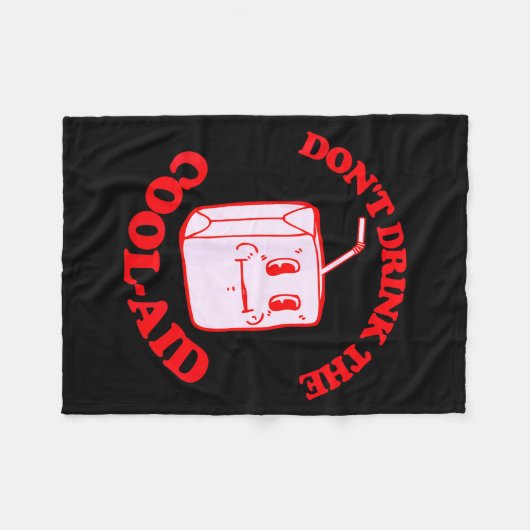 Retro Don't Drink The Cool-aid  Fleecedecke (Vorderseite (Horizontal))
