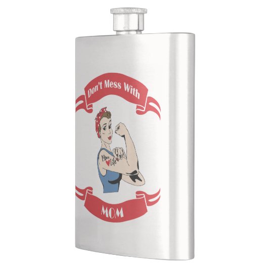 Retro Don't Mess mit MAMA Flachmann (Links)