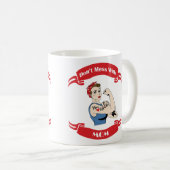 Retro Don't Mess mit MAMA Kaffeetasse (VorderseiteRechts)