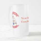 Retro Don't Mess mit MAMA Mattglas Bierglas (Vorderseite Links)