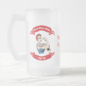 Retro Don't Mess mit MAMA Mattglas Bierglas (Links)