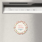 Retro Donut Muster Niedlich farbig Save the Date Magnet (In Situ (Geschirrspüler))