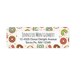 Retro Donut Muster Niedlicher Farbstil