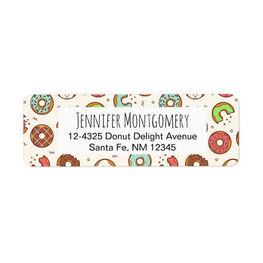 Retro Donut Muster Niedlicher Farbstil (Vorne)