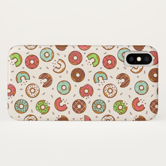 Retro Donut Muster Niedlicher Farbstil Case-Mate iPhone Hülle (Rückseite (Horizontal))