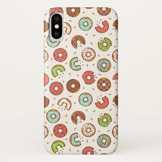 Retro Donut Muster Niedlicher Farbstil Case-Mate iPhone Hülle (Rückseite)