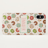 Retro Donut Muster Niedlicher Farbstil Case-Mate iPhone Hülle (Rückseite (Horizontal))