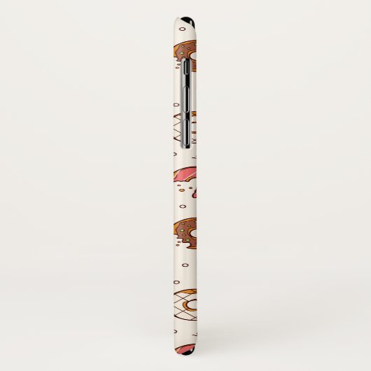 Retro Donut Muster Niedlicher Farbstil Case-Mate iPhone Hülle (Hinten/Links)