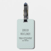 Retro Donut Muster Niedlicher Farbstil Gepäckanhänger (Rückseite vertikal)