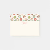 Retro Donut Muster Niedlicher Farbstil Post-it Klebezettel (Vorderseite)