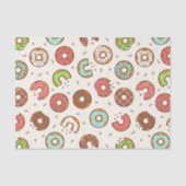 Retro Donut Muster Niedlicher Farbstil Seidenpapier (Vorderseite)