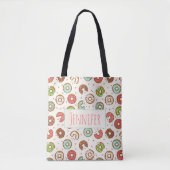 Retro Donut Muster Niedlicher Farbstil Tasche (Vorderseite)