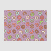 Retro Donut Pattern Berry Seidenpapier (Vorderseite)