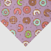 Retro Donut Pattern Berry Seidenpapier (Ausschnitt)