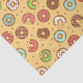 Retro Donut Pattern Orange Seidenpapier (Ausschnitt)