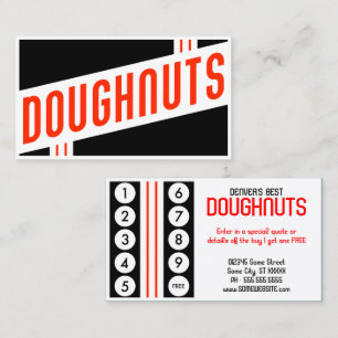 Retro Donuts Briefmarke Treuekarte