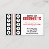 Retro Donuts Briefmarke Treuekarte (Rückseite)