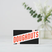Retro Donuts Briefmarke Treuekarte (Stehend Vorderseite)