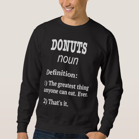 Retro Donuts Design  Donuts Fan Fake Definition Sweatshirt (Vorderseite)