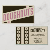Retro-Donuts Kundenbindung Treuekarte (Vorne/Hinten)