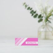 Retro DONUTS Mini Visitenkarte (Stehend Vorderseite)