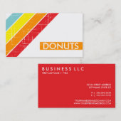 Retro DONUTS Visitenkarte (Vorne/Hinten)