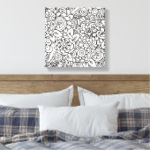 Retro-Doodle 6 Leinwanddruck (Insitu (Schlafzimmer))