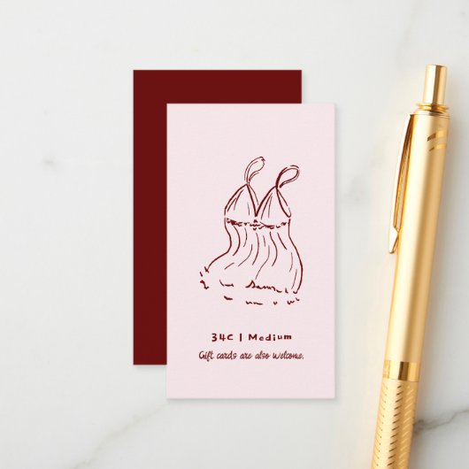 Retro Doodle | Brautparty der Fingerabdrücke Begleitkarte (Vorderseite/Rückseite Beispiel)