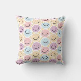Retro-Doodle-Lächeln-Eemoji Kissen