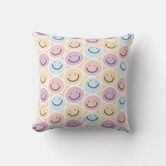 Retro-Doodle-Lächeln-Eemoji Kissen