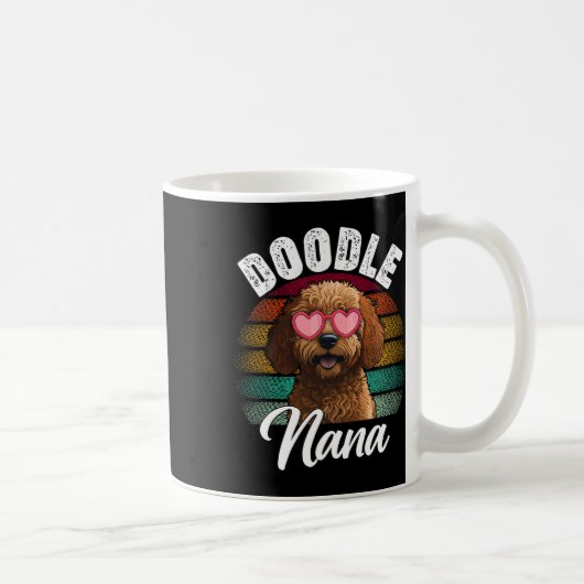 Retro Doodle Nana Goldendoodle Dog Lover Mütter D Kaffeetasse (Rechts)