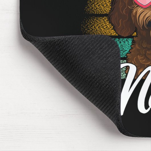 Retro Doodle Nana Goldendoodle Dog Lover Mütter D Mousepad (Ecke)