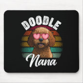 Retro Doodle Nana Goldendoodle Dog Lover Mütter D Mousepad (Vorne)