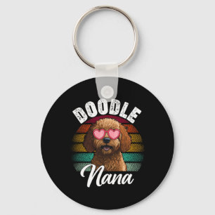 Retro Doodle Nana Goldendoodle Dog Lover Mütter D Schlüsselanhänger