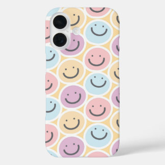 Retro Doodle Smile Emoji iPhone 16 Hülle