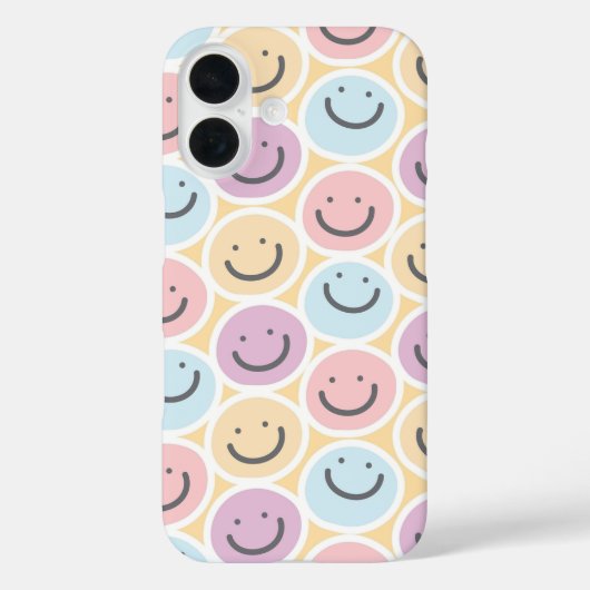 Retro Doodle Smile Emoji Case-Mate iPhone Hülle (Rückseite)