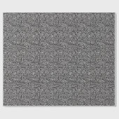Retro-Doodle-Welliges Linien: Monochrom Geschenkpapier (Flach)