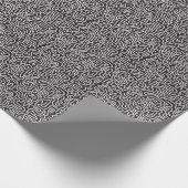 Retro-Doodle-Welliges Linien: Monochrom Geschenkpapier (Ecke)