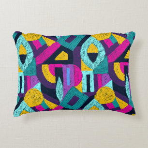 Retro Doodles: geometrische Pop Kunst. Dekokissen
