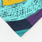 Retro Doodles: geometrische Pop Kunst. Fleecedecke (Ecke)