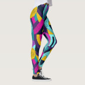 Retro Doodles: geometrische Pop Kunst. Leggings (Rechts)