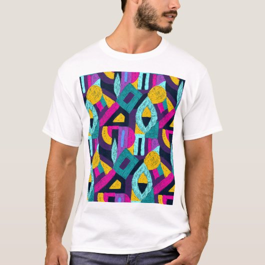 Retro Doodles: geometrische Pop Kunst. T-Shirt (Vorderseite)