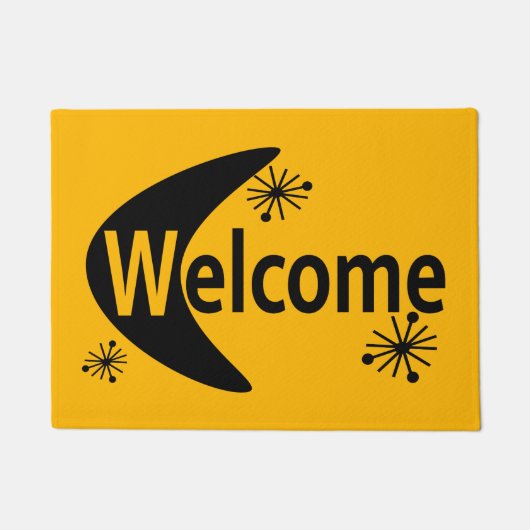 Retro Doormat DIY CUSTOM FARBE Mitte des Jahrhunde Fußmatte (Vorderseite)